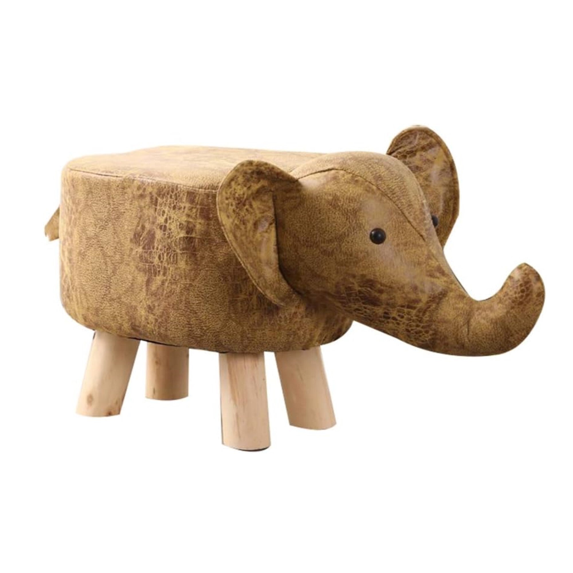 Animal Shaped Kids Stool with Legs – Cute Elephant Design – Plush Upholstered Ottoman for Nursery, Bedroom & Playroom – Decorative Footrest & Seat Animal Shaped Kids Stool with Legs – Cute Elephant Design – Plush Upholstered Ottoman for Nursery, Bedroom & Playroom – Decorative Footrest & Seat
